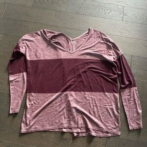 Go Couture Pink Long Sleeve Oversized Tee Size M